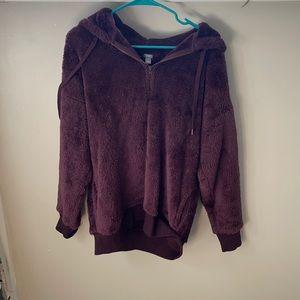 AEO faux fur hoodie